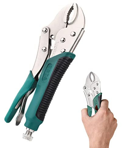 Locking Pliers | Channel Locks Plier for Screws - Vise Grips, Locking Pliers, Curved Jaw, 10-Inch Engineer Screw Removal Locking Pliers