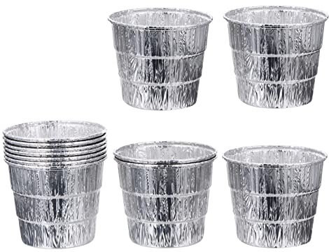 PAMINGONO 12stücke Eiseneimer-alufolienauskleidung Verzinkte Folienauskleidung Für Grill Einweg-grillfolienauskleidung Öleimerauskleidung Folienauskleidung Für Grill Grillfolien Für Einfache