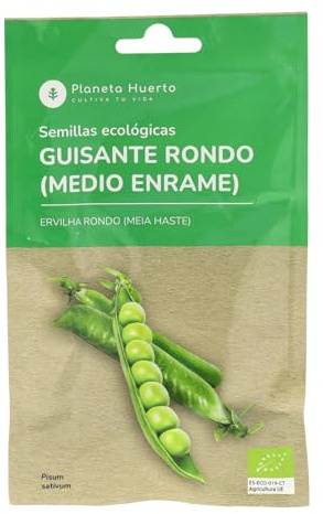 Planeta HUERTO Semillas Ecológicas de Guisante Rondo 1/2 Enrame – Cultivo Fácil y de Alta Producción