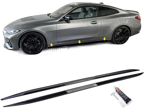 Aufsatz Seitenschweller Schwarz Glanz passend für 4er BMW G22 G23 ab 2020