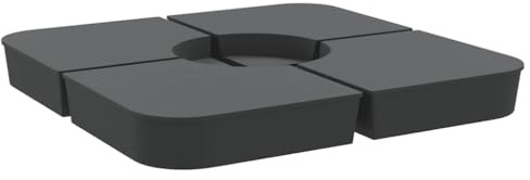 vidaXL 4-TLG. Kreuzfuß-Schirmständer-Set 100 kg PP