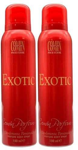 Deodorante Spray EXOTIC, Profumo Deciso e Persistente Con Essenze Molto Varie Che Passano Dal Floreale, Al Fruttato e All’Ambrato 150ml (2 unità)