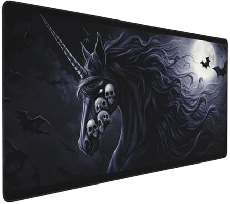Large Mouse Pad 900x400x4mm Gothic Gaming Mouse Mat Unicorn XL Mousepad Anti-Fray Stitched Edges with Non-Slip Rubber Base,Ergonomic Mouse Pad Extended Desk Mat,for Home Office Accessories PC,Laptop