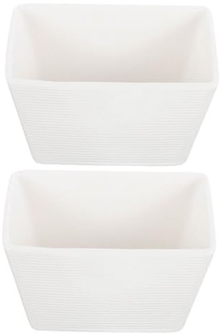 BESTOYARD Soporte de Cerámica Blanco para Guardar Bolsitas de Té y Azúcar, 2 Piezas Superficie Lisa y Diseño Moderno para Organizar en Cocina o Comedor