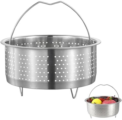 Vaporera de Acero Inoxidable, Cesta Vaporera, Vaporera Pequeña, Vaporera de Acero Inoxidable para Ollas, Olla a Presión Verduras al Vapor, Diámetro Interior 18 cm