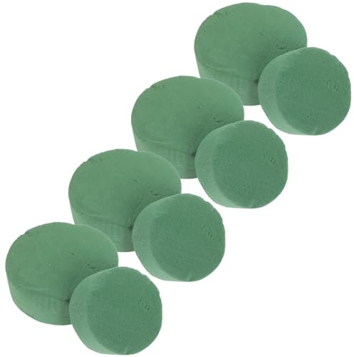 VILLCASE 8stücke Blumenschlamm Rund Und Floristen-steckmoos Für Frischblumen Hohe Wasseraufnahme Praktische DIY Blumensteckschaum Für Blumengestecke Und Dekoration