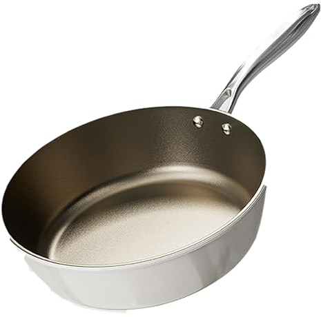 Hengqiyuan Padella in Ceramica Titanio 28Cm Padella Antiaderente Manico Resistente al Calore Uniforme del Calore con Coperchio Resistenza alle Alte Temperature Compatibile con più Piani Cottura