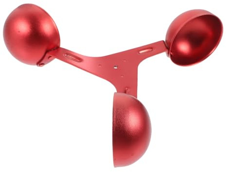 TOYANDONA Anemómetro De 3 Copas Para Medición De Viento Para Estaciones Meteorológicas Aleación De Aluminio Copa Medidora De Viento Roja De 200 Mm Práctico y Ligero