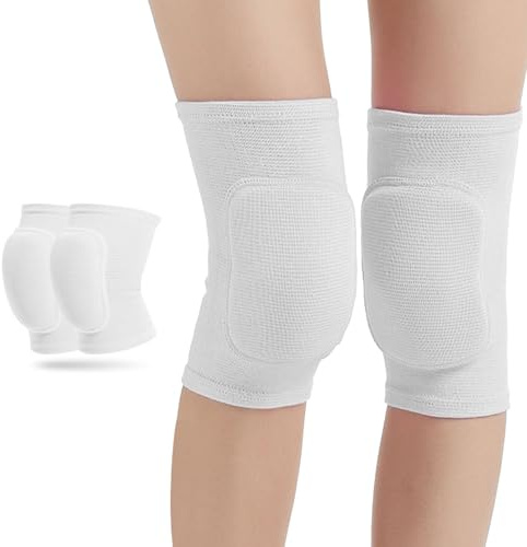 UTEFIF Knee Pads for Kids Suit white,Soft knee pads with thick foam,Suitable for outdoor sports for children aged 7-12,Dancing, volleyball (White)