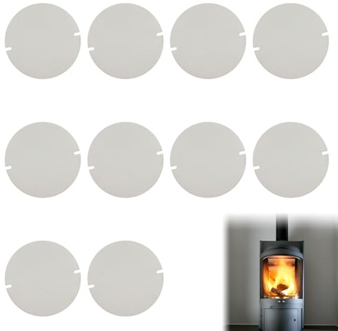 10 Stück Hitzebeständig Kaminrohr Dichtung,155MM Ofenrohr Dichtung,Rohrdichtung Zum Zuschneiden,Ofenrohr-Klappen Flachdichtung Hitzebeständig,Für Kaminrohr Abdichtung Flachdichtung,Kiuiom