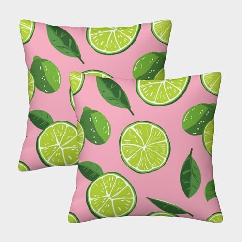 QBIREX Fundas de Almohada de limón para sofá, Coche, Tienda de campaña, 50 x 50 cm