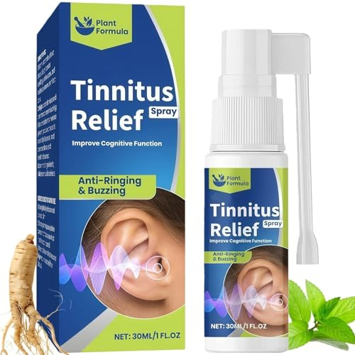 Tinnitus Relief Spray, Tinnitus Relief for Ringing Ears, Portable Ear Calm Spray, Gentle & Effective Tin-nitus Treatment for Instant Comfort, Fast-Acting Ear Sprays for Reduce Ears Ringing & Noise