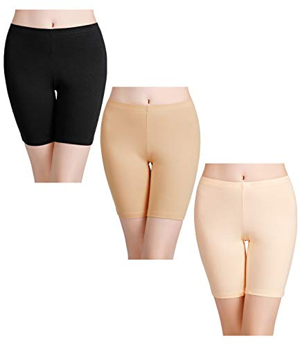 wirarpa Women's Cotton Boy Shorts Underwear Long Leggings Under Shorts Anti Chafe Bloomers Multicolor 3 Pack XX-Large