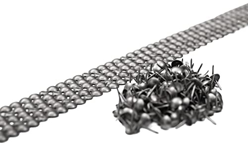 artapisserie.fr 5 Mètres Bandes de clous Tapissier Aluminium brossé Ø9,5mm