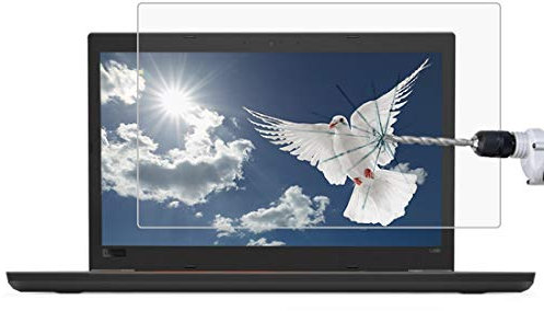 Cqu Laptop Ultra-thin 0.4mm 9H Surface Hardness Full Screen Front Film Protect Cover Tempered Glass Film Screen Protector for Lenovo ThinkPad L580 15.6 inch Netbook Portable Computer