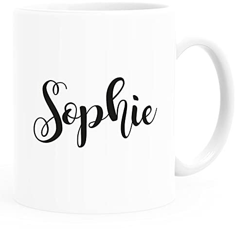 SpecialMe® Kindertasse Kunststoff mit Name personalisierte Namenstasse für Kinder Jungen Mädchen weiß Kunstoff-Tasse