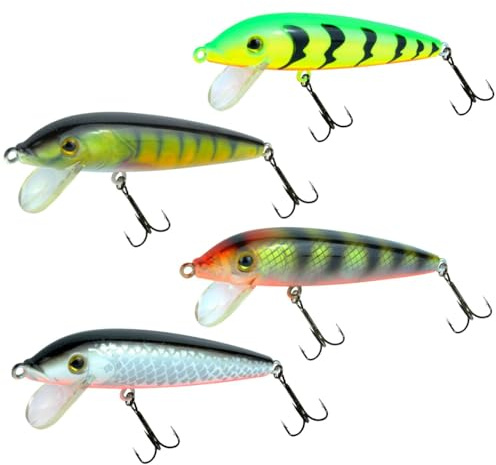 4 Seika Pro Wobbler Tokio 9cm 13,5g - Köderset zum Spinnfischen auf Zander, Hardbaits zum Zanderangeln, Kunstköder