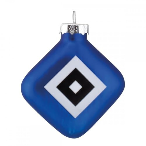Hamburger SV Weihnachtsrauten 4er Set - Hängeornamente aus Kunststoff - Weihnachtsdekoration