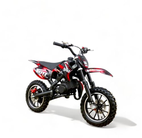 KXD 701A/706A/708A/705A 49cc 2Takt 4Takt Dirt Cross Pocket Enduro Dirtbike Motocrossbike Motocross Motorrad Cross 49ccm Vorderrad (rot, KXD 708A 49ccm 2Takt Blitzer)