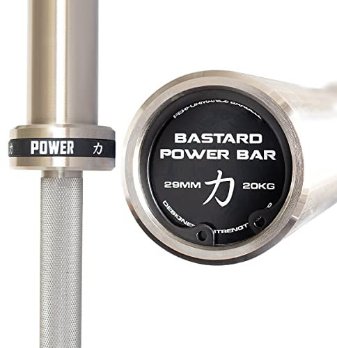 Strengthshop - Bastard Power Bar- Edelstahl - 20kg 2.2m Powerlifting Langhantel - 50mm Scheibenaufnahmen Belastbar bis 680kg