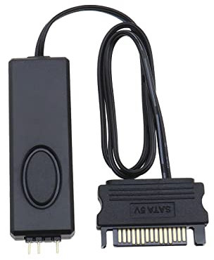 YINETTECH ARGB Netzteil Regler Kunststoff LED Beleuchtung SATA Pin RGB Controller für 3-poliges 5V ARGB Splitterkabel