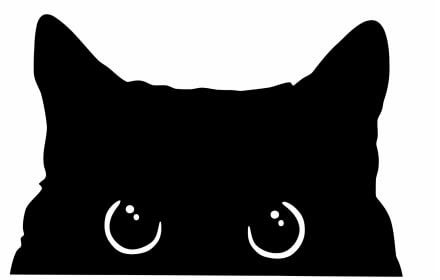 Peeking Cat Sticker Fun Kitty Watching Kitten Funny Car Bumper Body Window Sticker Vinyl Pet Lover Decals Gift idea Waterproof Self Adhesive Peeker Laptop Motorcycle MTB Bike Home Wall Decor (Black)