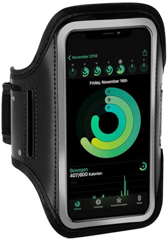 ONEFLOW Workout Case für Samsung Galaxy S22 Ultra Sportarmband zum Joggen mit Touch Fenster, Handy Armband für Sport und Outdoor, Handyhalterung für den Arm, Lauftasche Jogging, Schwarz