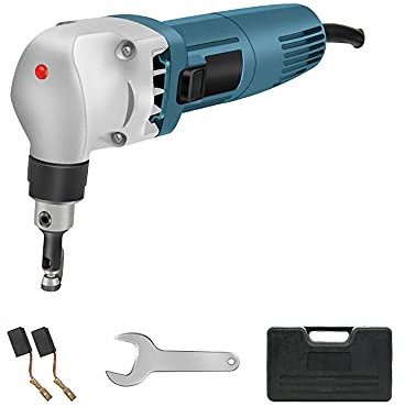 LeTkingok Cisaille électrique 220V Pour Le Poinçonnage Des Métaux, Coupeur De Tôles En Acier Inoxydable, Grignoteuse De Métaux, Ciseaux Coupeurs De Courbes.