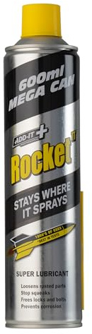 Rocket TT Multi-Purpose Lubricant Spray – 600ml Rust Remover & Anti-Corrosion Maintenance Spray – Penetrating Oil for Seized Bolts, Locks, Tools, Bikes & Garden Equipment – Water-Resistant