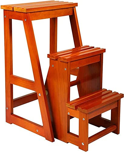 Indoor-Kletterhocker, Trittleiter, Heim-Tritthocker, Treppenstuhl, Tritthocker, kleine Fußhocker, Sitze, Holzleiter, Treppe, multifunktionale, zusammenklappbare, tragbare Haushaltsschrank-St