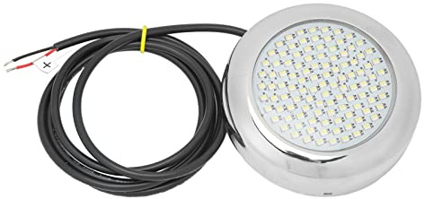 Fockety 108 LED Unterwasserleuchten, 4in Aufputz IP68 wasserdichte Bootsbeleuchtung, 12V DC Spiegelbeleuchtung Poolbeleuchtung mit 4.92ft Stromkabel Angellicht für Yacht Marine Pontoon