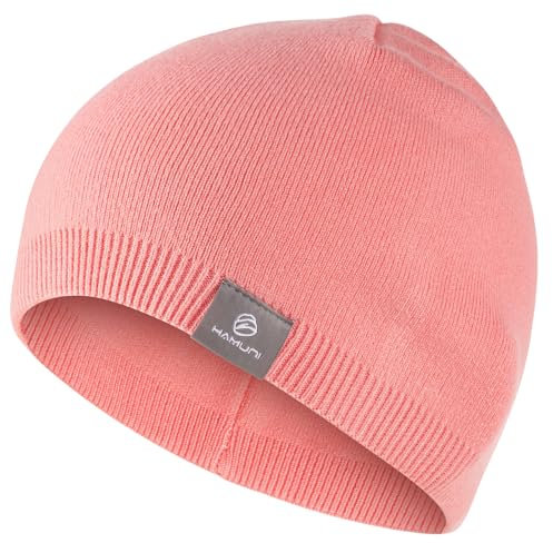 YANIKY Strickmütze Damen Thermo Winter Mütze Herren Beanie Mütze Weich Sportmütze Atmungsaktiv Wintermütze für Herren und Damen (Rosa)