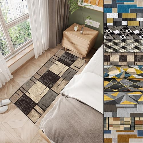 AMZYU Alfombra de Cocina 90 x 500 cm Antideslizante Felpudos para Cocina Distintos Diseños Decoración de Interiores para Frente del Fregadero Pasillo, D