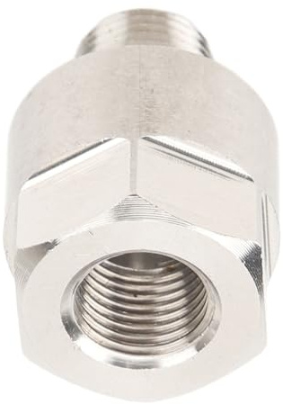 adapter 1/8 npt auf m10x1,Öldruckmessgerät-Adapter,Öldruckmessgerät-Adapter 1/8 Zoll NPT-Stecker auf M10 X 1,0-Buchse für Öl,Kraftstoff,Wasser,Druck,Temperatur,Messgerät Zum Abnehmen