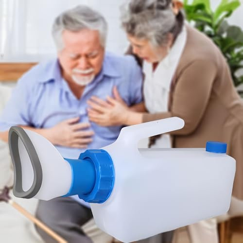 BEOTAY Unisex Urinflasche,Urinal Mit Schraubverschluss,Auslaufsicheres Design,Pinkelflasche Für Auto, Camping, Reisen, Schlafzimmer,Klare Skala,1000Ml,Abnehmbar,Women