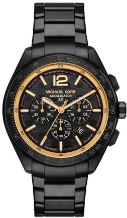 Michael Kors Accelerator 2 Herrenuhr, Quarz-Chronographenwerk mit Edelstahlarmband
