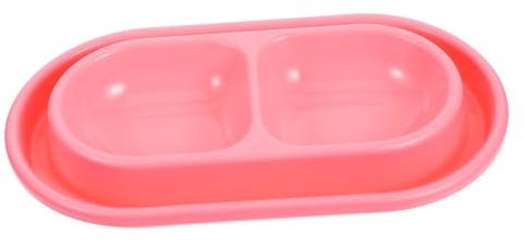 Kisangel Juego de Cuencos para Gatos y Perros Antiformigas, Doble Compartimento de Plástico Resistente, Tamaño Pequeño, Adecuado para Exteriores y Uso Diario en Mascotas Pequeñas y Gatitos
