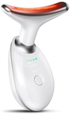 KYOTTANI Neck Face Massager, Face Sculpting Tool, 3 Modes and Vibration for Facial Massager for Double - Chin Wrinkle,Daily Home Use, White