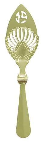 Cuchara ranurada de acero inoxidable, soporte para cucharas de absenta, cuchara filtrante con diseño hueco | Filtro de vaso de para cócteles, cucharas ranuradas de acero inoxidable, para