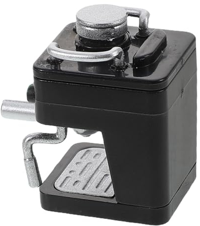 Abaodam Spielzeug Kaffeemaschine Miniatur aus Kunststoff für Puppenhausküche mit Realistischer Kleiner Puppenhaus Szene und Erweiterbarem Spiel im Selbstgemacht Kleiner Küchenausstattung