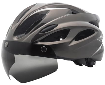rockible Casque de Vélo, Casque de Vélo de Route avec Visière, Résistant Aux Chocs, Respirant, Ajustement Réglable, équipement de Cyclisme, Casque de Cycliste