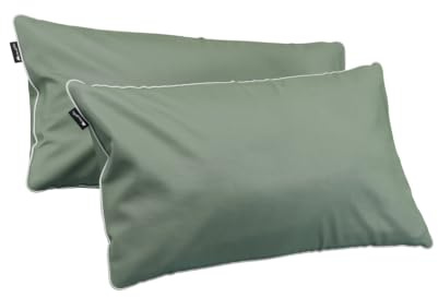 Cloudpillo Kissenbezug 40x80-2er-Pack Premium Kissen Cover mit Reißverschluss, Atmungsaktive Baumwolle, Antibakteriell, Ultra Weich, Langlebiger Luxus, Kopfkissen Hülle, Salbeigrün