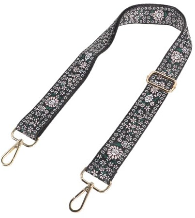 INOOMP Vintage Printed Banjo Strap Adjustable Shoulder Strap Gold 55# Metal Fittings Retro Banjo Belt Suitable for Musical Instrument Replacement: 1