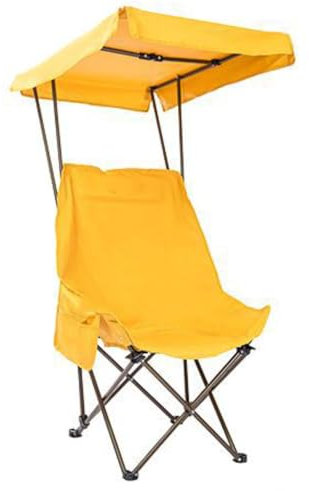 GWFBLID Campingstuhl Faltbar mit Sonnenschirm 4-Fach Campingstühle Strandstuhl Liegestuhl für Erwachsene 120kg Klappbarer Angelstuhl mit Seitentasche für Camping, Picknick und Outdoor-Aktivitäten