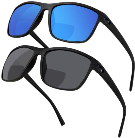 YOBOCO Bifocal Reading Sunglasses 2.0, Lightweight Bifocal Sunglasses for Men Sports Reading Sun Glasses for Fishing Driving