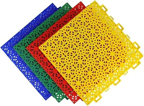 ININOSNP Alta qualità Antiscivolo Piastrelle modulari ad Incastro for pavimentazione, Piscina, seminterrato, Palestra, Garage, Rivestimenti for Pavimenti(Red)