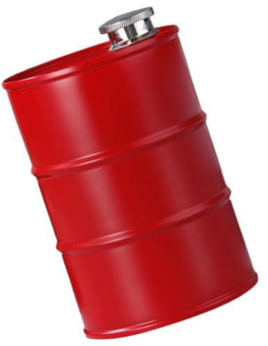 GLEAVI Petaca Para Licor Portátil 750 Ml Acero Inoxidable Resistente Rojo Frasco Para Whisky Para Hombre Camping Senderismo Viajes