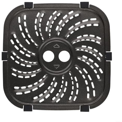 Bandeja de parrilla para freidora de aire para PowerXL para Vortex Pro de 8 cuartos con 6 pestañas de goma, perfecta para cocinar todos los días (22 x 22 cm)