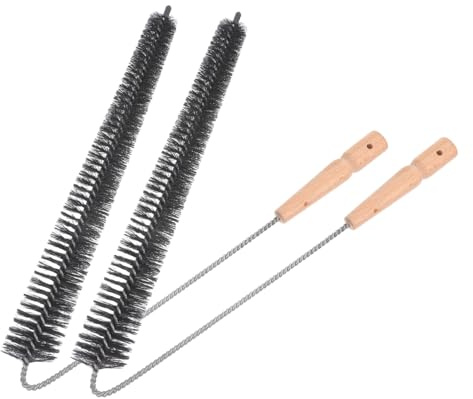 LOLIPPYY 2pezzi Spazzola Per Pulizia Filtro Asciugatrice Setola in Nylon e Manico in Legno Rimuove Lanugine e Detriti Da d Aria Estensione Per Ventilazione Manutenzione Per Casa