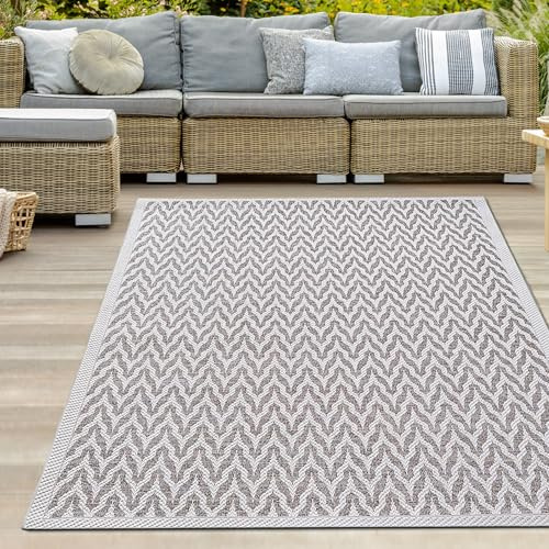 Teppich-Traum In- & Outdoor Teppich Sisal-Optik Beige Creme 140x200 cm